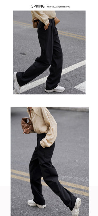 gray wide pants