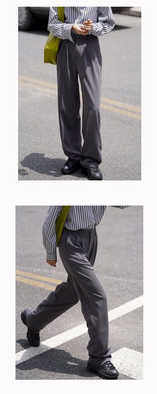 gray wide pants