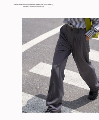 gray wide pants