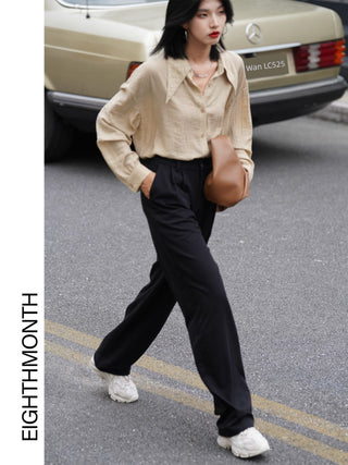 gray wide pants