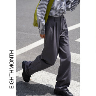 gray wide pants