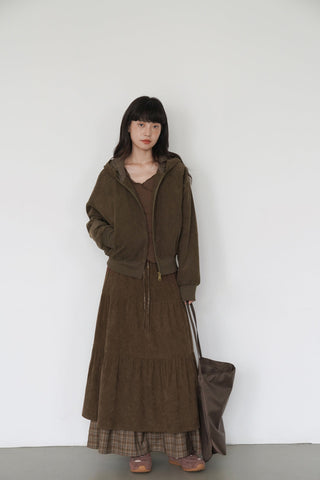 corduroy plaid skirt
