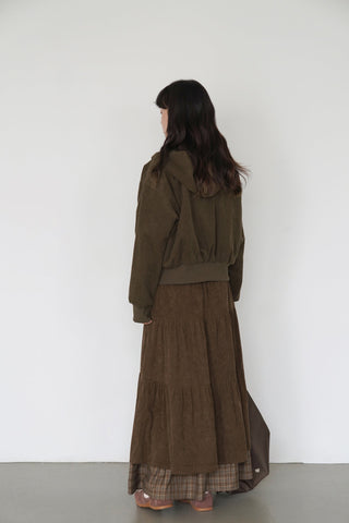 corduroy plaid skirt