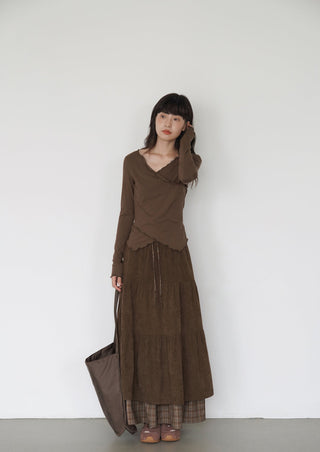 corduroy plaid skirt