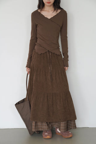 corduroy plaid skirt