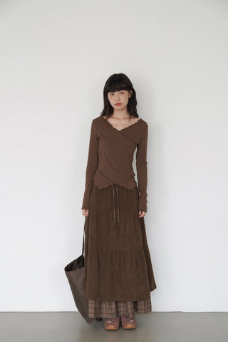 corduroy plaid skirt