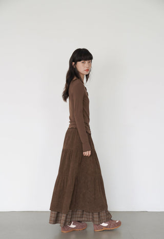 corduroy plaid skirt
