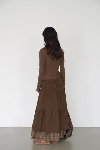 corduroy plaid skirt