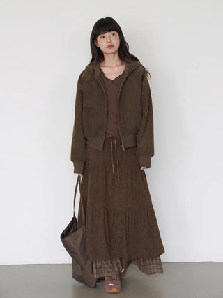 corduroy plaid skirt
