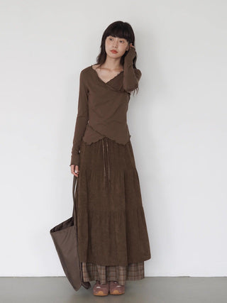 corduroy plaid skirt