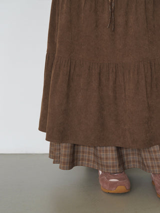 corduroy plaid skirt