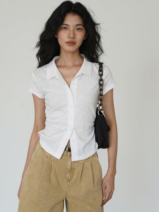 polo collar top