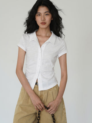 polo collar top