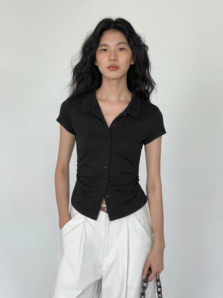 polo collar top
