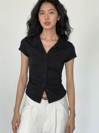polo collar top