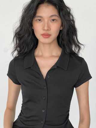 polo collar top