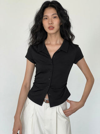 polo collar top