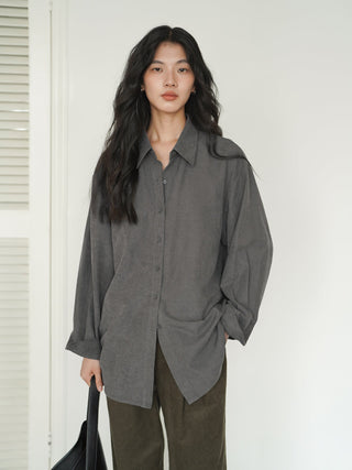 velvet long shirt