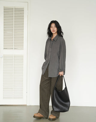 velvet long shirt