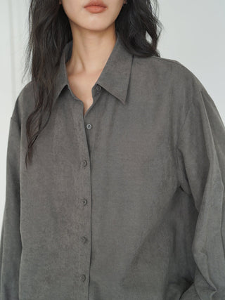 velvet long shirt
