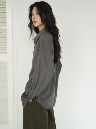 velvet long shirt