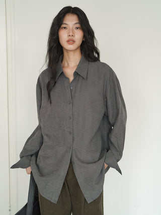 velvet long shirt