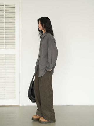 velvet long shirt