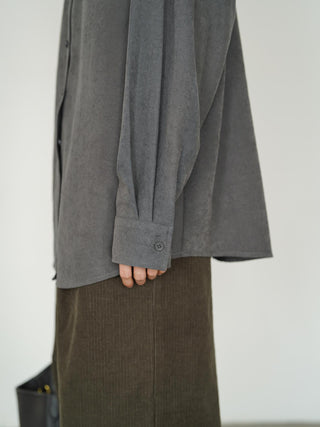 velvet long shirt
