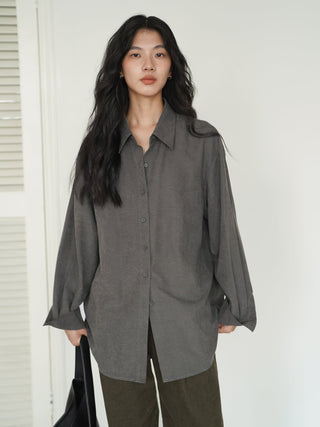 velvet long shirt