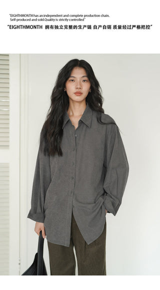 velvet long shirt