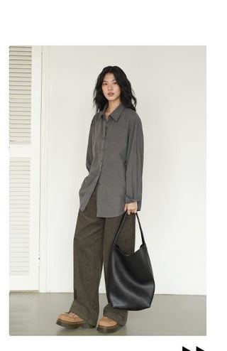 velvet long shirt