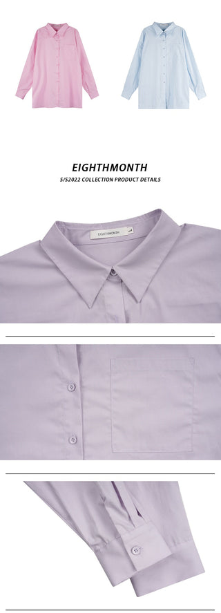 light purple shirt