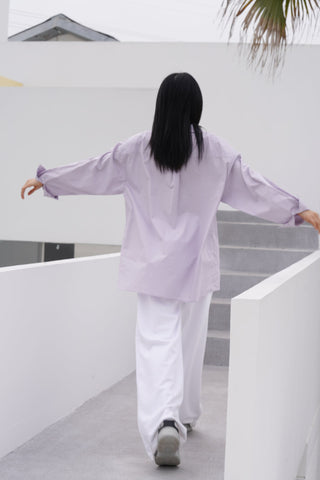 light purple shirt