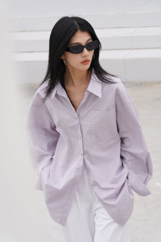 light purple shirt