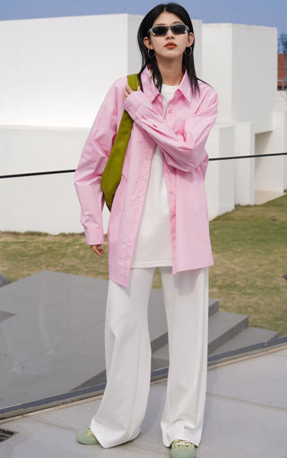 light purple shirt