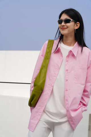 light purple shirt