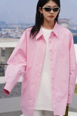 light purple shirt