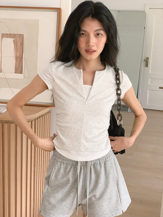 zipper fake top