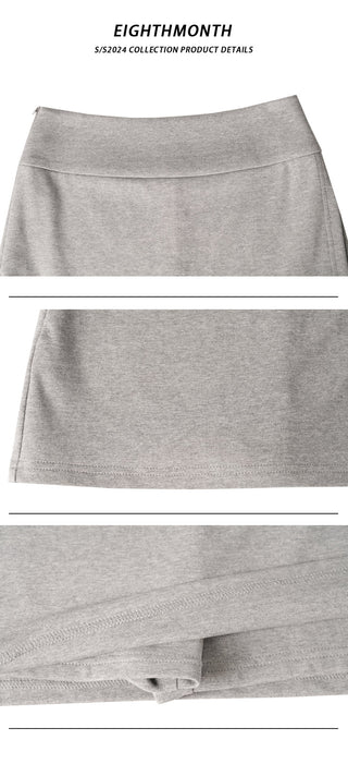gray culottes skirt