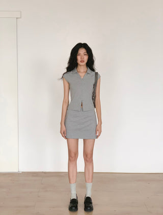 gray culottes skirt