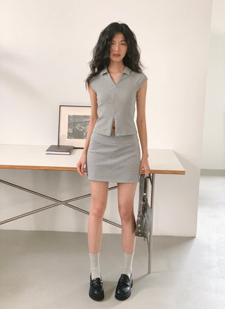 gray culottes skirt