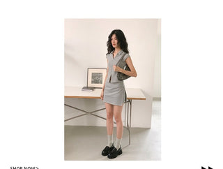 gray culottes skirt