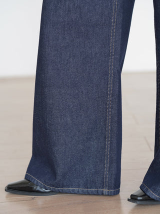 navy wide jeans