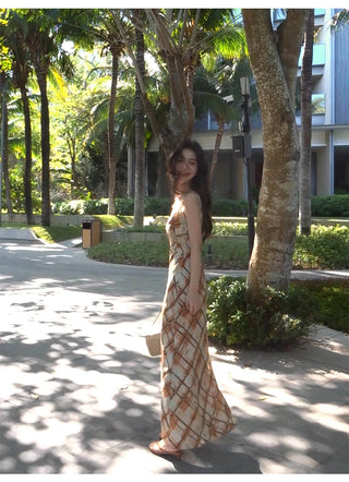 plaid sling dress
