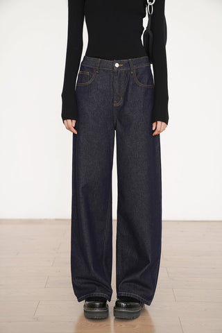 dark blue jeans