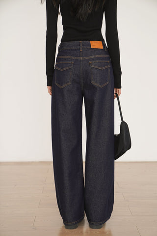 dark blue jeans