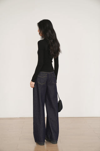 dark blue jeans