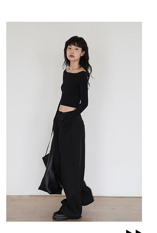 color wide pants