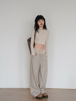 color wide pants
