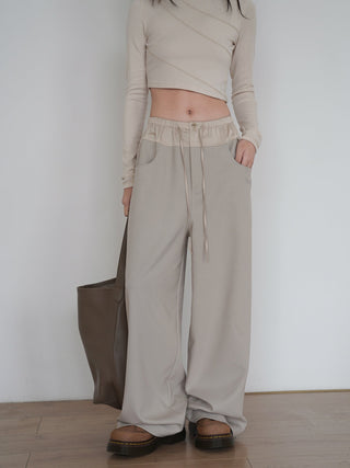 color wide pants